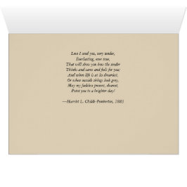 カードビクトリア時代の人、愛、ギフト、詩