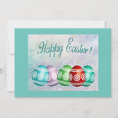 カードフラットハッピーイースターカラフルエッグ シーズンカード (正面)