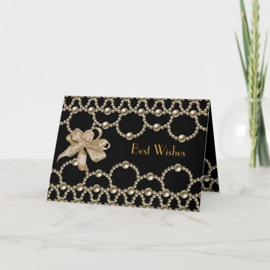 カードブラックパール弓の願い最高のや誕生日 カード (正面)