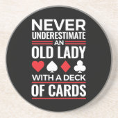 カードブリッジのオールドレディーデッキを過小評価しない コースター (正面)