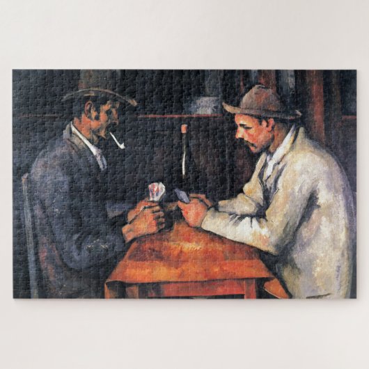 カードプレイヤーズポールセザンヌ絵画ズ・アート ジグソーパズル (横)