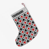 カードプレーヤーのカスタムなクリスマスのストッキング スモールクリスマスストッキング (裏面 (吊り時))