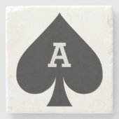 カードプレーヤーのカスタムなモノグラムのコースター-踏鋤 ストーンコースター (正面)