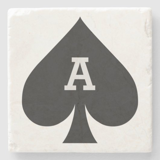 カードプレーヤーのカスタムなモノグラムのコースター-踏鋤 ストーンコースター (正面)