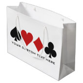 カードプレーヤーのカスタムのギフトバッグ ラージペーパーバッグ (裏面アングル)