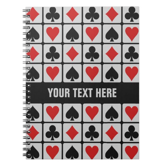 カードプレーヤーのカスタムのノート ノートブック (正面)