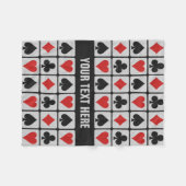 カードプレーヤーのカスタムのフリースブランケット フリースブランケット (正面(横))