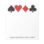 カードプレーヤーのカスタムノートパッド ノートパッド (正面)