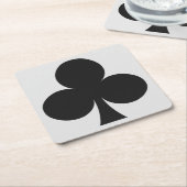 カードプレーヤーのコースター – クラブ スクエアペーパーコースター (アングル)
