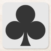 カードプレーヤーのコースター – クラブ スクエアペーパーコースター (正面)
