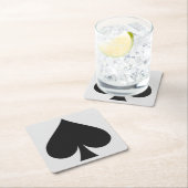 カードプレーヤーのコースター-踏鋤 スクエアペーパーコースター (インサイチュ)