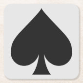 カードプレーヤーのコースター-踏鋤 スクエアペーパーコースター (正面)