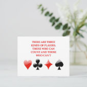 カードプレーヤーのジョーク ポストカード (スタンド正面)