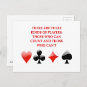 カードプレーヤーのジョーク ポストカード (正面/裏面)