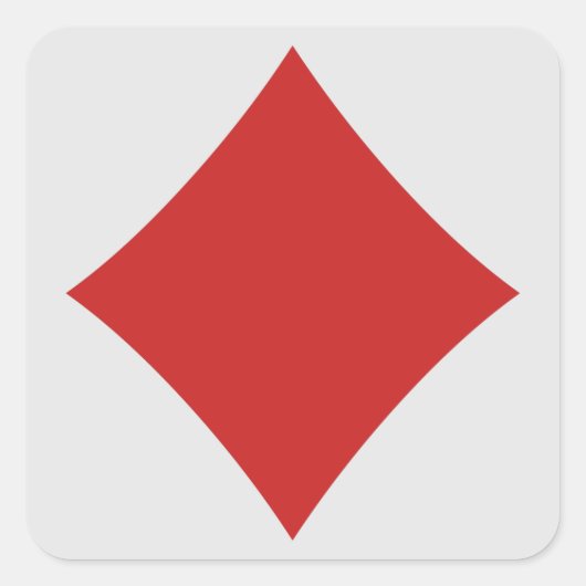 カードプレーヤーのステッカー – ダイヤモンド スクエアシール (正面)