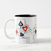 カードプレーヤーのスーツ ツートーンマグカップ (左)