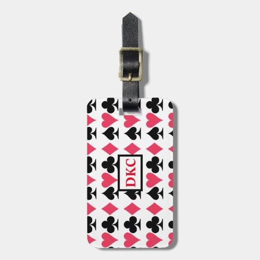 カードプレーヤーの荷物タグモノグラムの- ラゲッジタグ (正面縦)