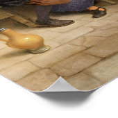 カードプレーヤーを持つ居酒屋インテリア ポスター (角)