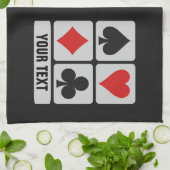 カードプレーヤーカスタムな手タオル キッチンタオル (折り畳み)