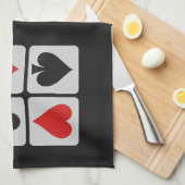 カードプレーヤーカスタムな手タオル キッチンタオル (四つ折り)