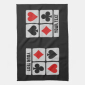 カードプレーヤーカスタムな手タオル キッチンタオル (縦)