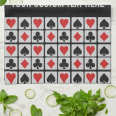 カードプレーヤーカスタムな手タオル キッチンタオル (折り畳み)