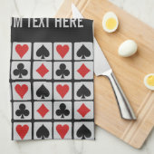 カードプレーヤーカスタムな手タオル キッチンタオル (四つ折り)