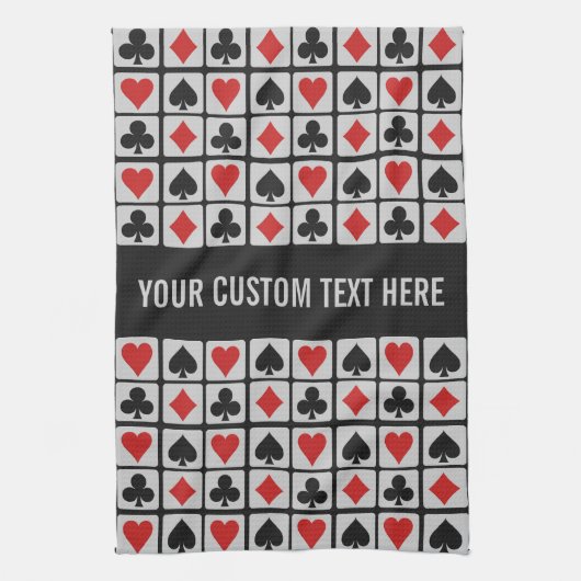 カードプレーヤーカスタムな手タオル キッチンタオル (縦)