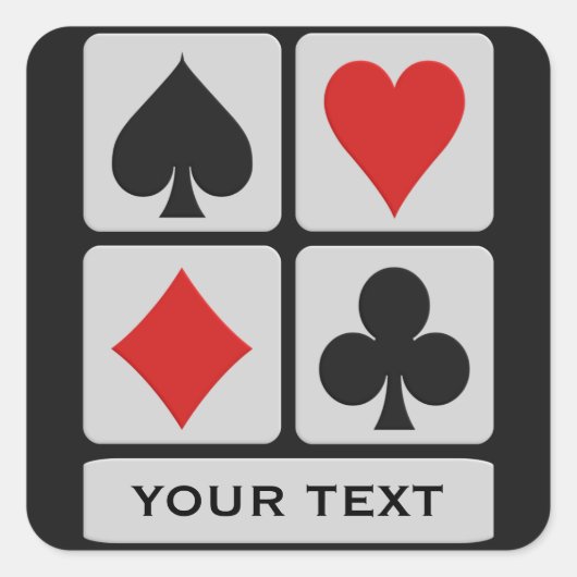 カードプレーヤーカスタムのステッカー スクエアシール (正面)