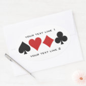 カードプレーヤーカスタムのステッカー 楕円形シール (封筒)