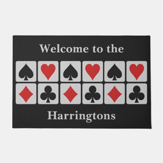 カードプレーヤーカスタム文字ドアマット ドアマット (正面)