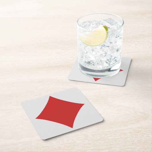 カードプレーヤーコースター – ダイヤモンド スクエアペーパーコースター (インサイチュ)