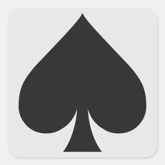 カードプレーヤーステッカー – スペード スクエアシール (正面)