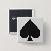 カードプレーヤーボタン – スペード 缶バッジ (正面&裏面)