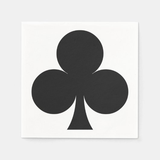 カードプレーヤー紙ナプキンス – クラブ スタンダードカクテルナプキン (正面)