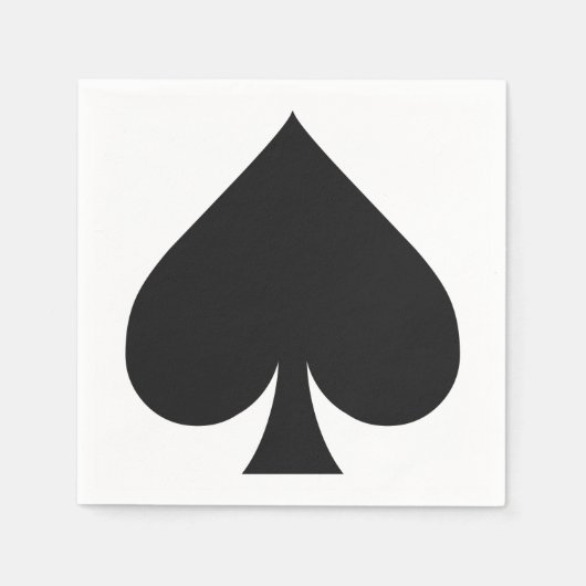 カードプレーヤー紙ナプキン – スペード スタンダードカクテルナプキン (正面)