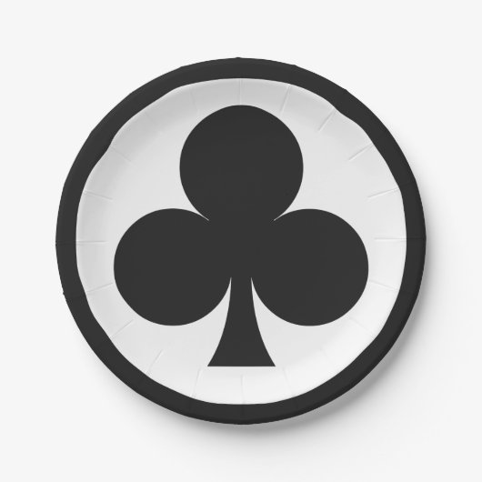 カードプレーヤー紙プレート-クラブ ペーパープレート (正面)