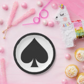 カードプレーヤー紙プレート – スペード ペーパープレート (パーティー)