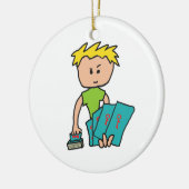 カードプレーヤー セラミックオーナメント (左)