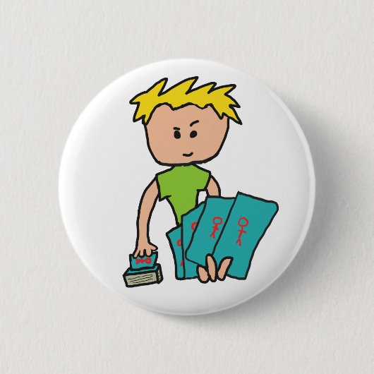 カードプレーヤー 缶バッジ (正面)