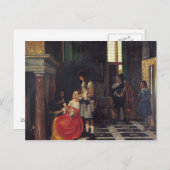 カードプレーヤー, c.1663-65 ポストカード (正面/裏面)