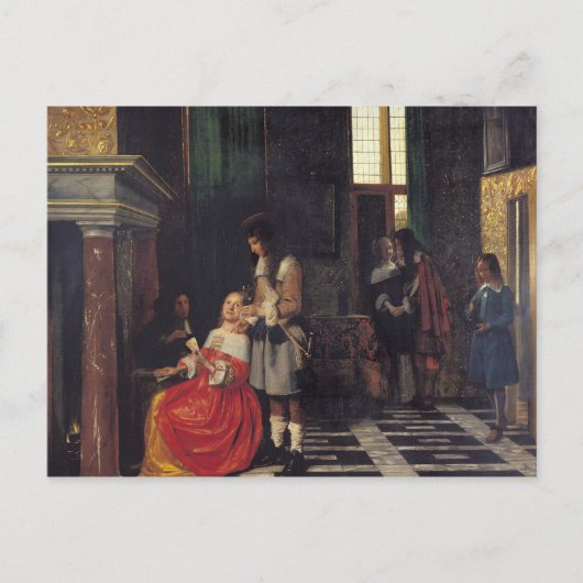 カードプレーヤー, c.1663-65 ポストカード (正面)