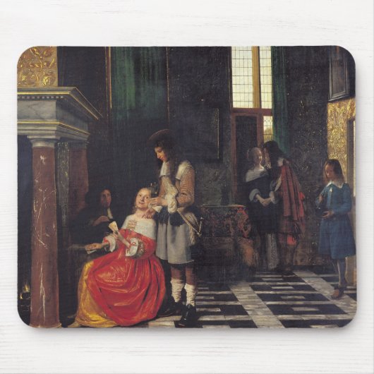 カードプレーヤー、c.1663-65 マウスパッド (正面)
