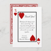 カードベガスのカスタムな遊ぶ結婚式はノート感謝していしています サンキューカード (正面/裏面)