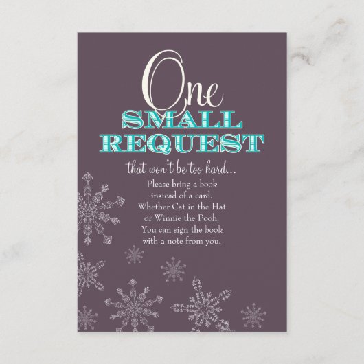 カードベビーシャワーの代わりに本 エンクロージャーカード (正面)