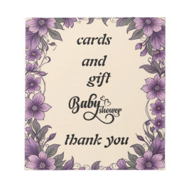 カードベビーシャワー ノートパッド