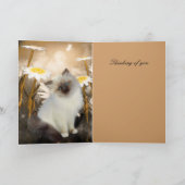 カードホワイトキャットキッ考えトの花「お気に入り」 カード (内部)