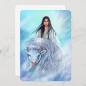 カードホワイトバッファローカーフウーマン サンキューカード (正面/裏面)