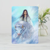 カードホワイトバッファローカーフウーマン サンキューカード (スタンド正面)