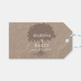 カードボーダンドツリー結婚の感謝のラベル ギフトタグ